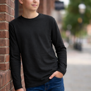 Home skurz full sleeve t shirt for boys – black