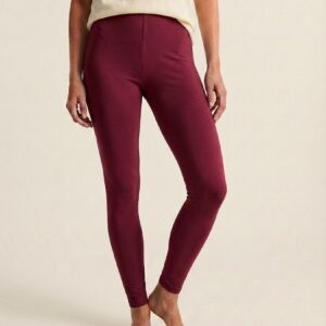 Home skurz everyday comfort leggings –maroon