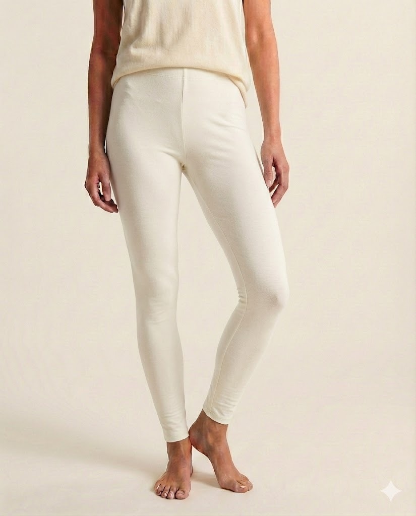 skurz everyday comfort leggings –half white skurz everyday comfort leggings –half white