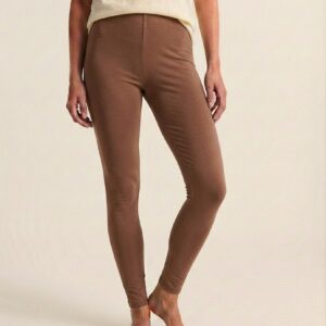 Home skurz everyday comfort leggings –brown