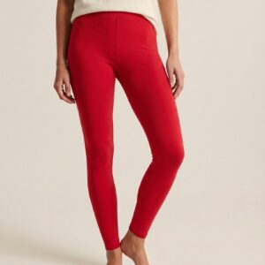 Home skurz everyday comfort leggings – red