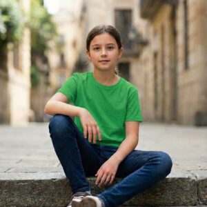 Home skurz half sleeve t shirt for girls – green