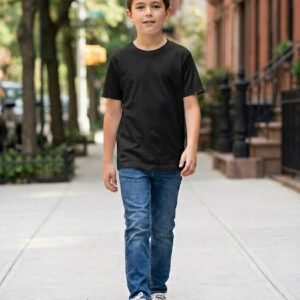 Home skurz half sleeve t shirt for boys – black