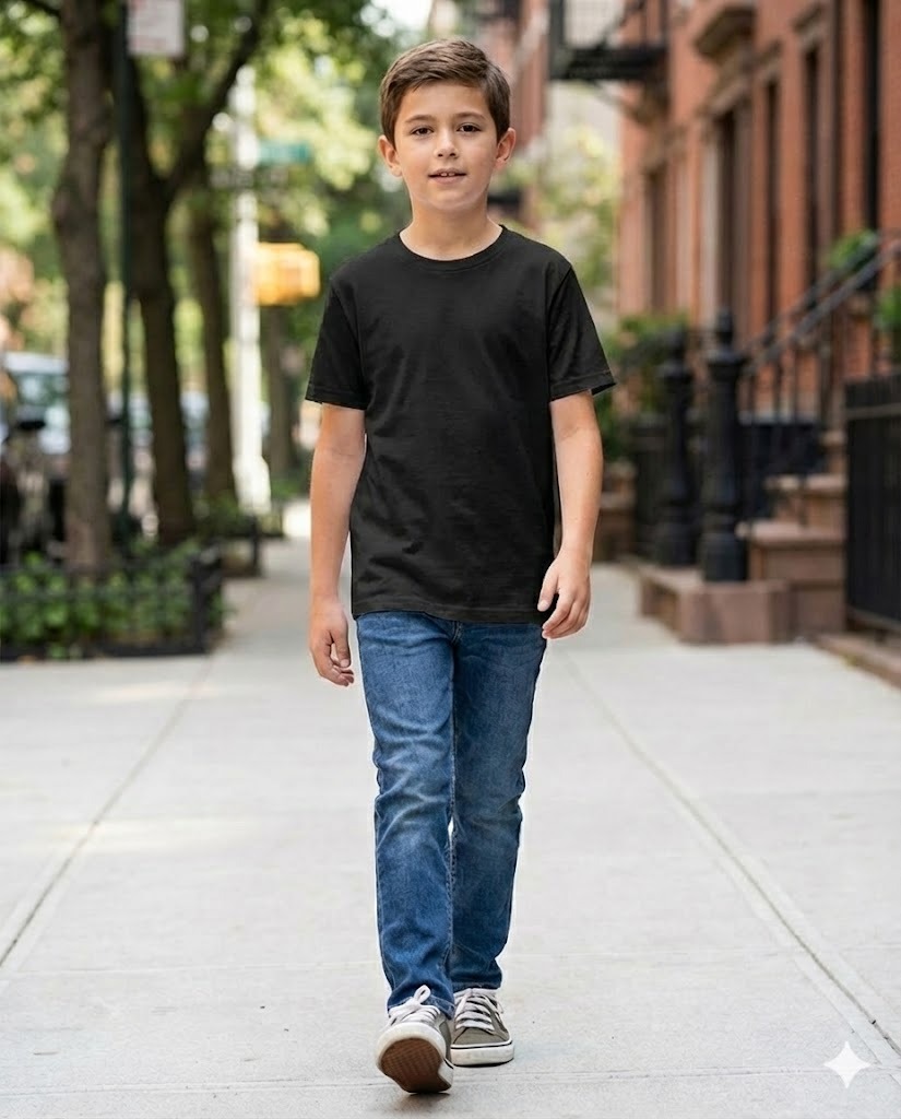 skurz half sleeve t shirt for boys – black skurz half sleeve t shirt for boys – black