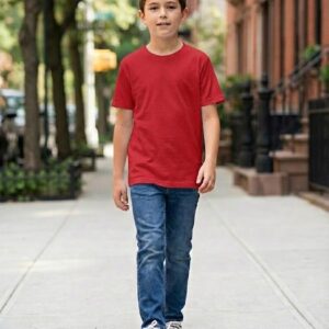 Home skurz half sleeve t shirt for boys – red