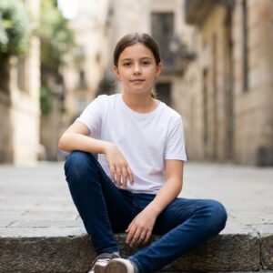 Home skurz half sleeve t shirt for girls – white