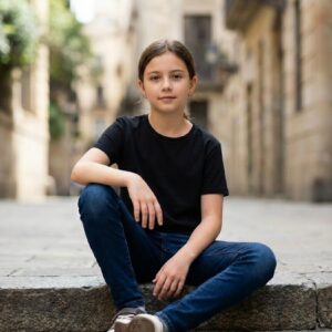 Home skurz half sleeve t shirt for girls – black